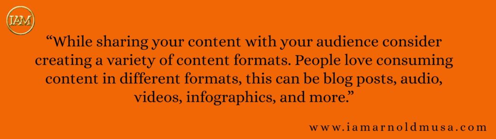 6. Variety of content format