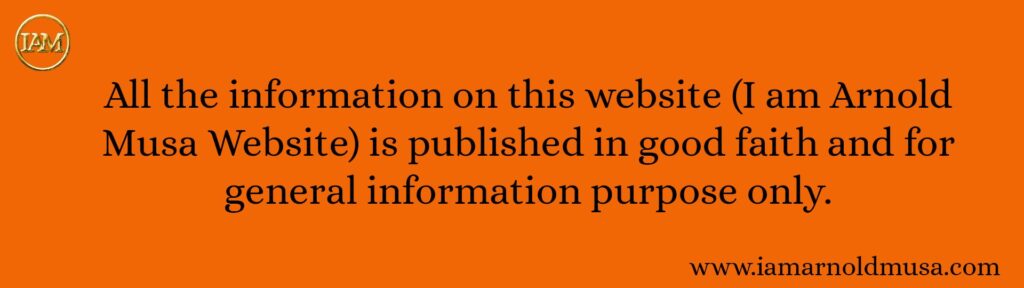 Disclaimer for I am Arnold Musa Website