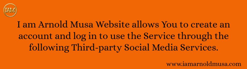 Third party log in to I am Arnold Musa Website Third party log in to I am Arnold Musa Website